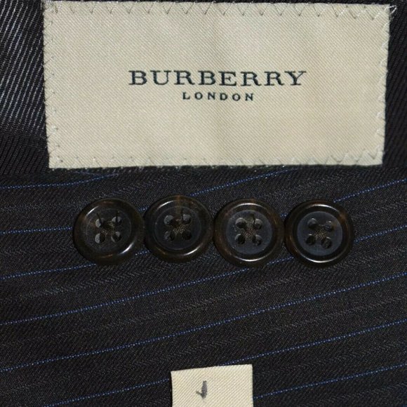 NWT 46R Burberry London Charcoal Brown W/Blue SUIT - Picture 1 of 8